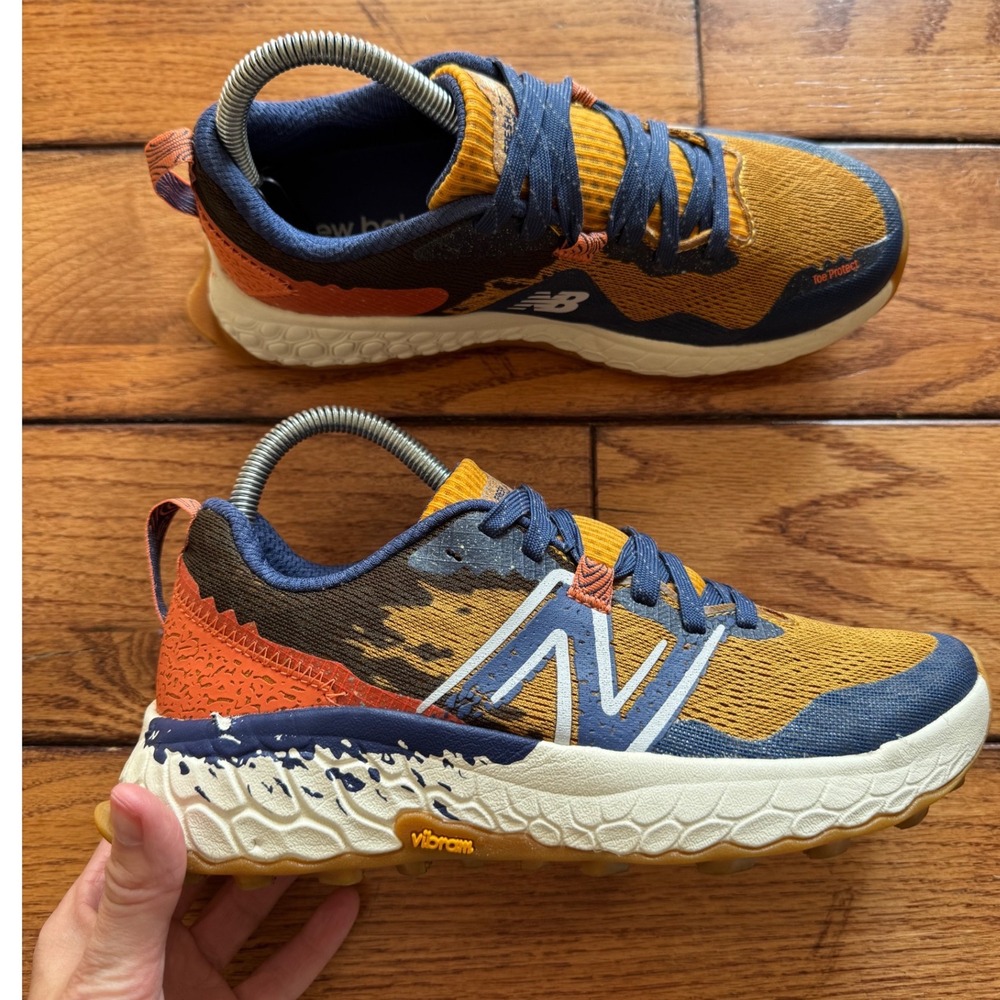 New Balance Fresh Foam X Hierro v7 Women 7.5 Golden Blue Trail Running Shoes